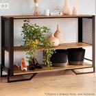 Aparador 80 Cm Estilo Industrial 2 Prateleiras Telado 1021 Pp