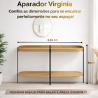Aparador 80x139 Com Detalhes Em Couro Virginia Nature Fosco