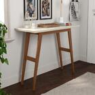 Aparador 9040 Hall Sala 90cm Tampo Mdf 30 Pés Madeira Off Whi