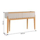 Aparador  Retrô Com 2 Portas Atlanta Off White Freijó