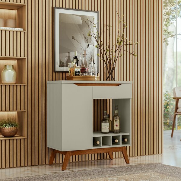 Aparador Adega 1 Porta 1 Gaveta Retrô Tóquio Móveis Off White