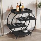 Aparador Adega Barzinho Preto Pés De Ferro Jb 4009 - Lojas Rpm