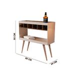 Aparador Adega Basoto Atenas Off White Castanho