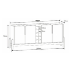 Aparador Adega Celtic Cinza Perola Cedro