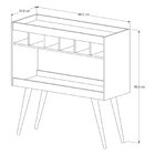 Aparador Adega Com 6 Lugares Para Garrafas Athenas  Preto/nat