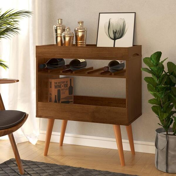 Aparador Adega Com Pés Em Madeira - Canela - Ofertamo