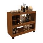 Aparador Adega Dallas Caramelo Com Rodízios