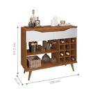 Aparador Adega Dante Cedro Branco 2 Gavetas