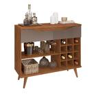 Aparador Adega Dante Cedro Cinza Pérola 2 Gavetas