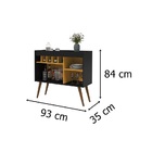 Aparador Adega New Odin Preto/nature – Ej Móveis