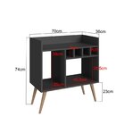 Aparador Adega Para 4 Garrafas 70cm Ap4001 Grafite