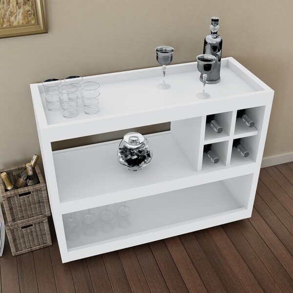 Aparador Adega Ubatuba Bar Luxo Cor Branco - Comprar Moveis E