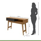 Aparador Aldo Móveis Lopas Amêndoa Clean/preto Fosco