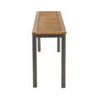 Aparador Alumínio e Madeira Retangular Oris 137x43cm Cinza Naterial