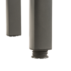 Aparador Alumínio e Madeira Retangular Oris 137x43cm Cinza Naterial