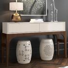 Aparador Amalfi Lukaliam Pés Madeira Off White Madero Noce