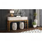 Aparador Amalfi - Off White/canela - Lukaliam Móveis