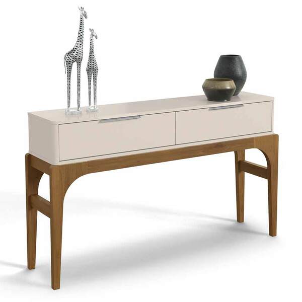 Aparador Amalfi Off White Com Madero Canela - Lukaliam Móveis