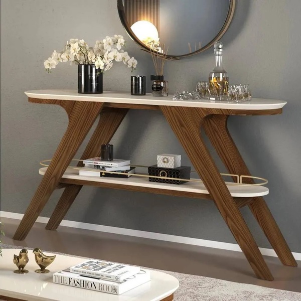 Aparador Anne Com Tampo Chanfrado Caiena Creme Tana Decor