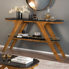 Aparador Anne Tronco Ripado Com Preto 75 8x136x36 Cm - D'rossi