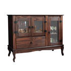 Aparador Antigo Madeira Maciça 3 Portas Imbuia  Shop Jm