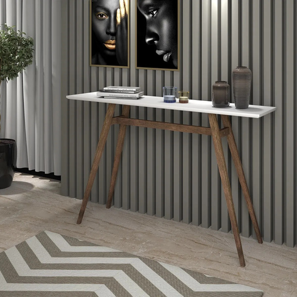 Aparador Apaluza Retrô Moderno Branco Para Apartamento