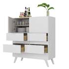 Aparador Apolo 2 Portas 4 Gavetas Branco - Moville