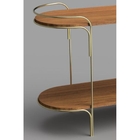 Aparador Arco Freijó Pés Metálicos Dourado Fino Móveis