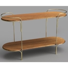 Aparador Arco Freijó Pés Metálicos Dourado Fino Móveis