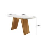 Aparador Atena Base Flex Laca E Vidro 135x35cm Castanho Cinam