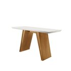 Aparador Atena Base Flex Laca E Vidro 135x35cm Castanho Cinam