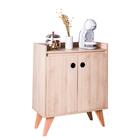 Aparador Atlanta 88 X 68cm Carvalho Puxador Redondo Preto