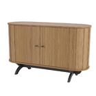 Aparador Balcão 2 Portas Curvo Tb289 Freijó Preto Fosco Dalla