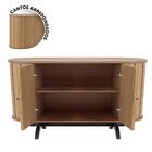 Aparador Balcão 2 Portas Curvo Tb289 Freijó Preto Fosco Dalla