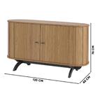 Aparador Balcão 2 Portas Curvo Tb289 Freijó Preto Fosco Dalla