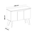 Aparador Balcão Buffet 3 Portas Oásis Carvalho/grafite - Arte