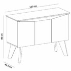 Aparador Balcão Buffet 3 Portas Oásis Carvalho/grafite - Arte