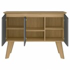 Aparador Balcão Buffet 3 Portas Oásis Carvalho/grafite - Arte