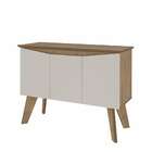 Aparador Balcão Buffet 3 Portas Oásis Pinho/off White - Artely