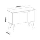 Aparador Balcão Buffet 3 Portas Oásis Pinho/off White - Artely