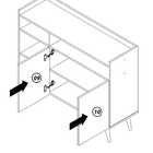 Aparador Balcão Buffet Celta Retro 2 Portas Freijó Com Offwhi