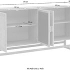 Aparador Balcão Buffet De Madeira Com Palhinha Indiana / Cole