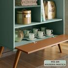 Aparador Balcão Cantinho Do Café Menta Marrom Hendery Shop Jm