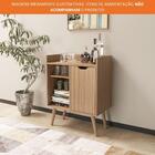 Aparador Balcão Mesa Para Café/bar Multifuncional Amêndoa Ap2