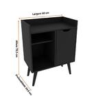 Aparador Balcão Mesa Para Café/bar Multifuncional Preto Ap231