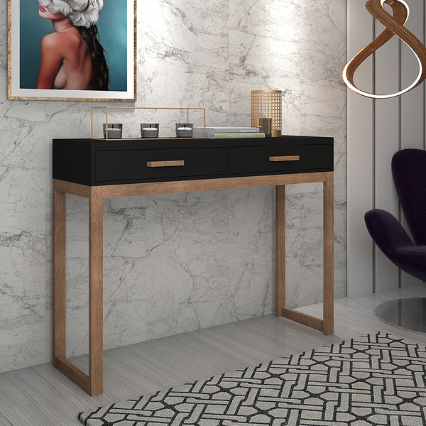 Aparador Balcão Retrô Topázio 2 Gavetas Base Madeira Maciça -