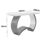 Aparador Bali Com Tampo Em Vidro 150x40cm Moderna