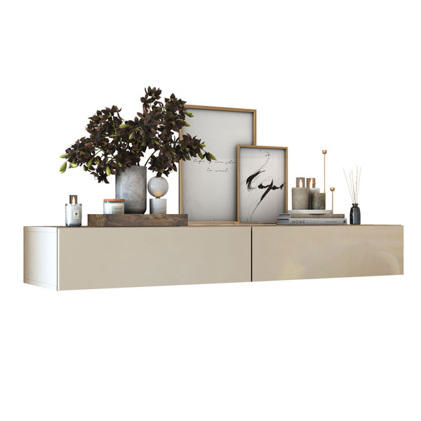 Aparador Bancada 1,10mt Suspenso De Parede Bar Adega Decor Of