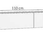 Aparador Bancada 110cm Suspenso 2gv Em Mdf Estilo Clássico Off