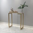 Aparador Bancada Industrial 68x30 Pés Ferro Dourado França -